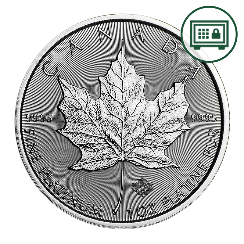 Image for 1 oz Platinum Maple Leaf Coin (2022) - Secure Storage from TD Precious Metals